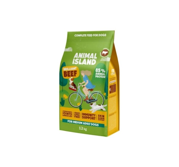 ANIMAL ISLAND Brilliant beef - dry dog food - 12kg