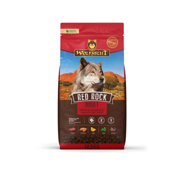 WOLFSBLUT Red Rock Kangaroo with sweet potatoes - dry dog food - 12,5kg