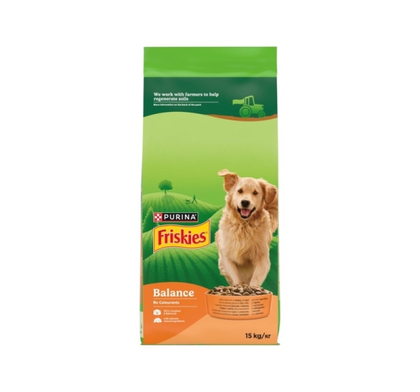 PURINA Friskies Balance Chicken with beef and vegetables - dry dog food - 15kg