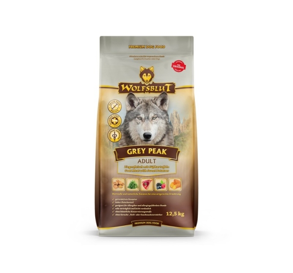WOLFSBLUT Grey Peak Goat with sweet potatoes - dry dog food - 12,5kg