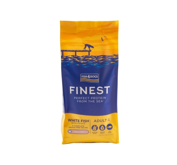 FISH4DOGS Finest Ocean White fish S - dry dog food - 6kg