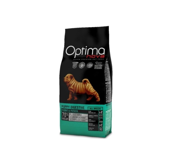 OPTIMANOVA Puppy Digestive Rabbit & Potato - dry dog food - 2kg