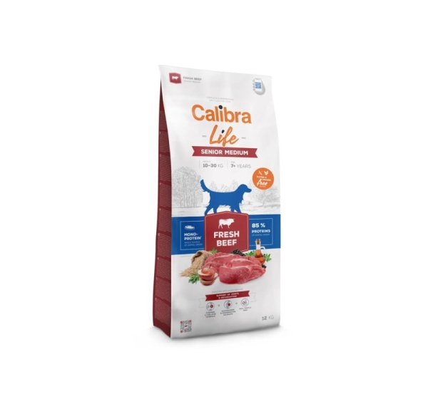 CALIBRA Life Senior Medium Fresh Beef - dry dog food - 12kg