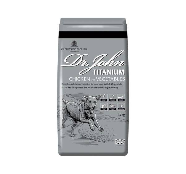 DR JOHN Titanium Chicken - dry dog food - 15kg