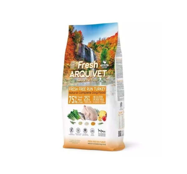ARQUIVET Fresh Turkey and fish - semi-moist dog food - 10kg