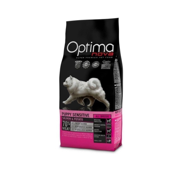OPTIMANOVA Puppy Sensitive Salmon & Potato - dry dog food - 2kg