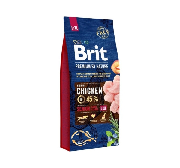 BRIT Premium by Nature Senior Large / Extra Large Chicken - dry dog food - 15 kg
