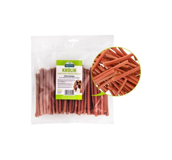 PETITTO Soft rabbit fingers - dog treat - 500g
