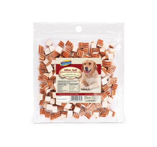 HILTON Sandwich pieces with rabbit and fish - Dog treat - 500 g