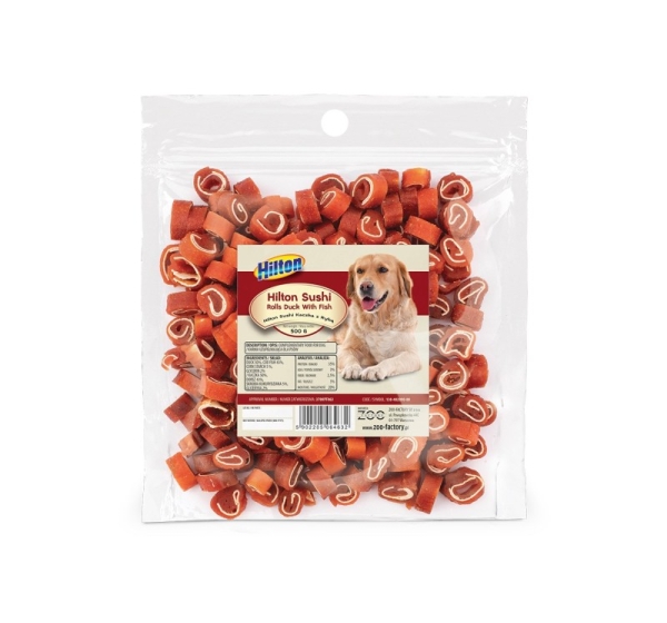 HILTON Sushi Rolls duck with fish - Dog treat - 500 g