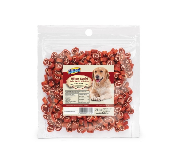 HILTON Sushi Rolls rabbit with fish - Dog treat - 500 g