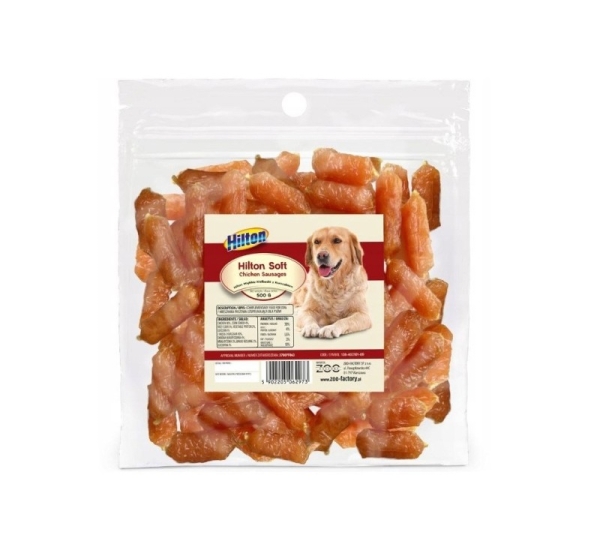 HILTON Soft chicken sausages - dog treat - 500g