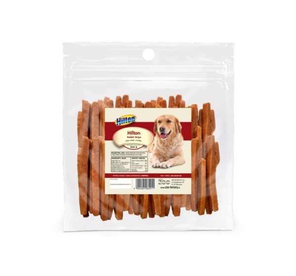 HILTON Rabbit strips - dog treat - 500g