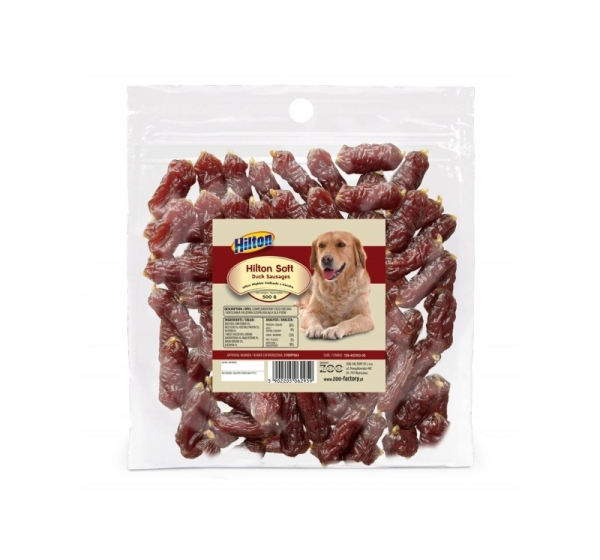 HILTON Soft duck sausages - dog treat - 500g