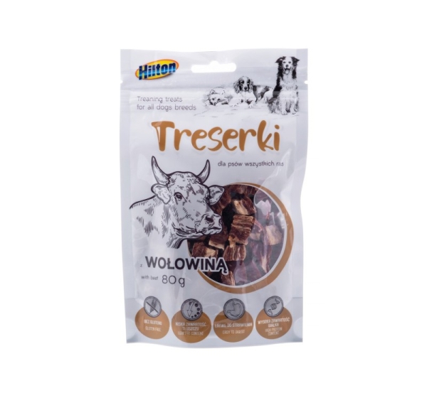 HILTON Treaning treats Beef - Dog treat - 80g