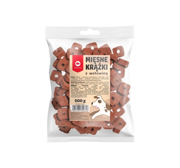 MACED Meat discs with beef for dog- 500 g