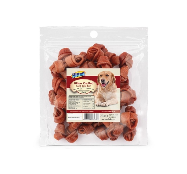 HILTON Knotted Lamb Bone 6 cm - dog chew - 500g