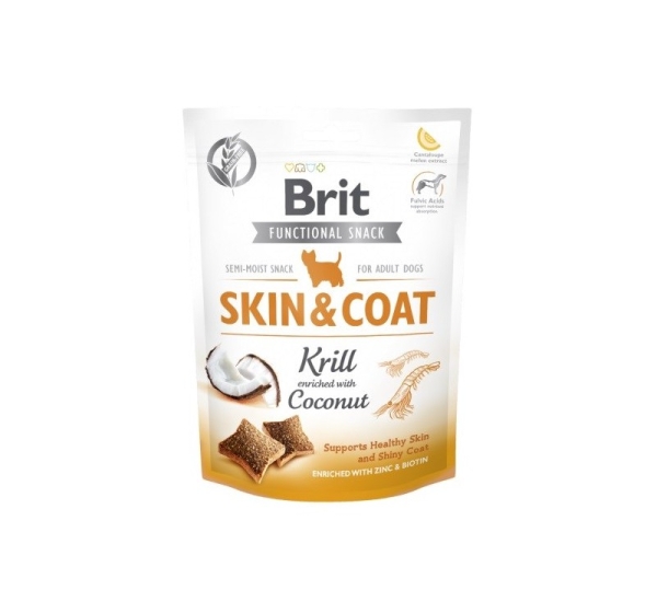 BRIT Functional Snack Skin&Coat Krill - Dog treat - 150g