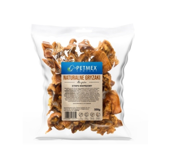 PETMEX Pork Strips dog chew - 500g