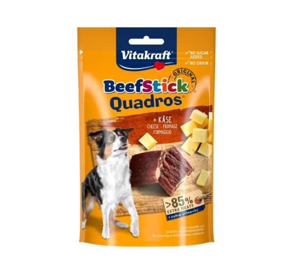 VITAKRAFT Beef Stick Quadros Cheese - dog treat - 70 g