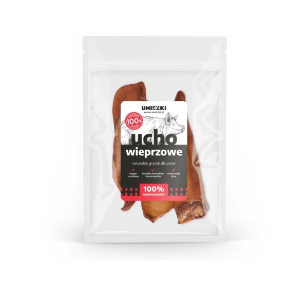 UNISZKI Pig ear - treat for dogs - 2 pieces