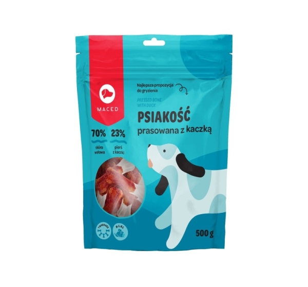 MACED Pressed bone with duck - dog chew - 500g