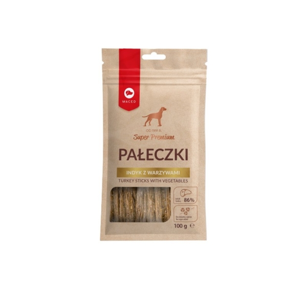 MACED Turkey sticks with vegetables - Dog treat - 100g