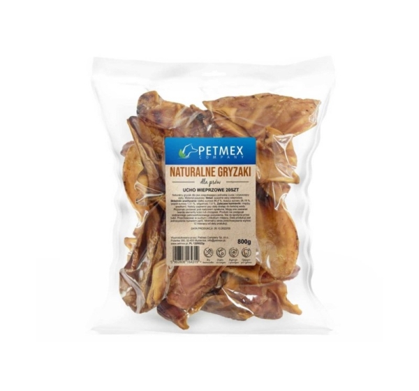 PETMEX Pork ear - dog chew - 20 pcs.