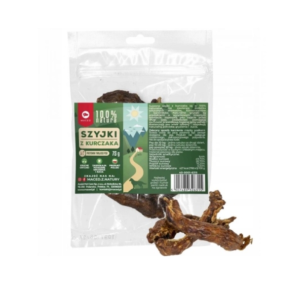 MACED Chicken Neck 100% Nature - Dog treat - 75 g