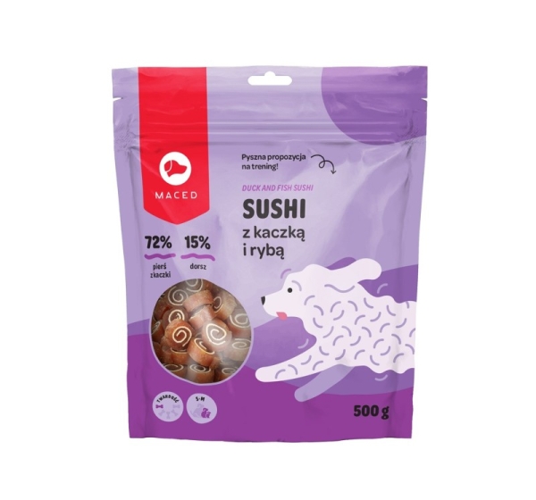 MACED Duck and fish sushi - Dog treat - 500g
