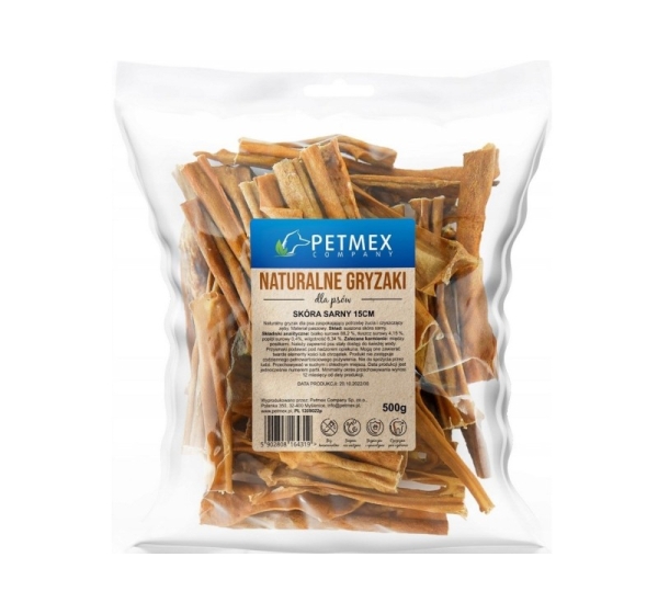 PETMEX Roe deer skin 15 cm - dog treat - 500g