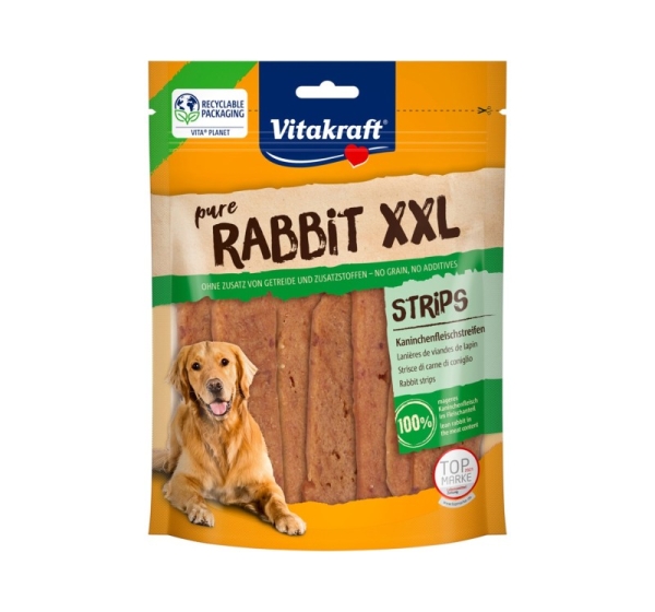 VITAKRAFT Pure Rabbit Strips - dog treat - 250 g