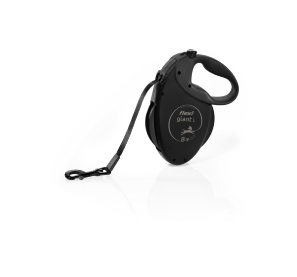FLEXI Giant Tape Black Edition - automatic dog leash - 8 m