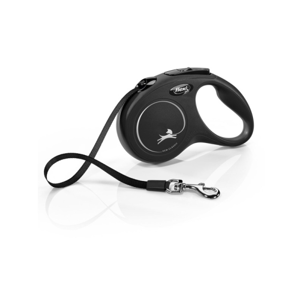Flexi New CLASSIC 5 m Black Dog Retractable lead