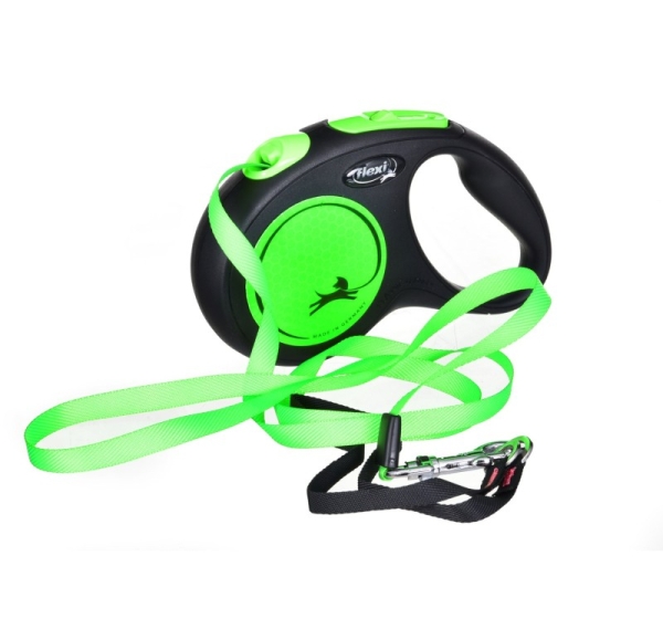 FLEXI New Neon M - retractable leash - 5 m