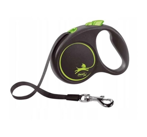FLEXI Black Design S - retractable leash - 5 m