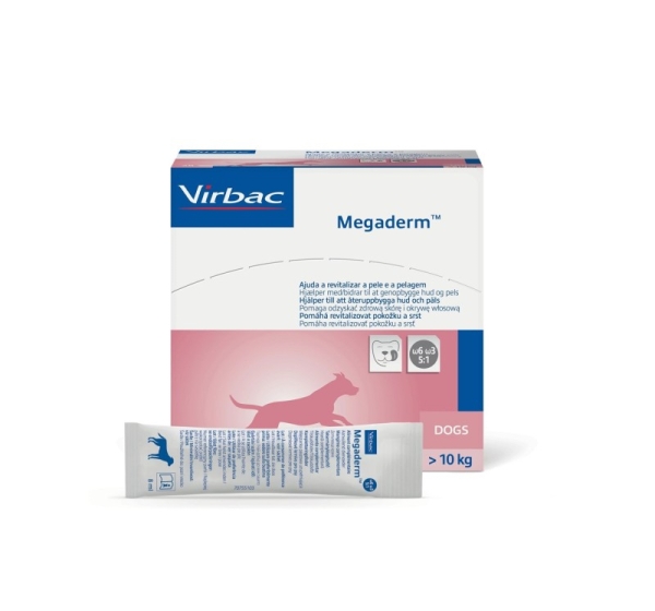 VIRBAC Megaderm fatty acids supporting skin and coat- supplements for dogs - 28x8ml