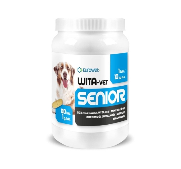 EUROWET Wita-Vet Senior - supplements for dogs - 80 tablets