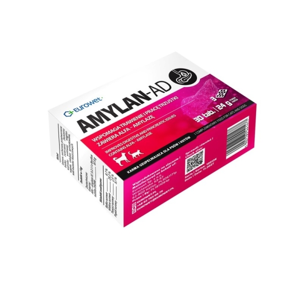 EUROWET Amylan-Ad - supplements for dogs and cats - 30 tablets