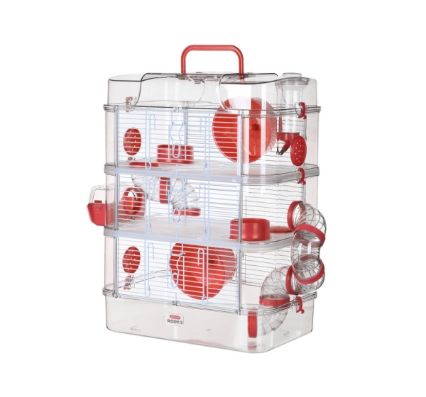 ZOLUX Rody3 Trio - rodent cage - red