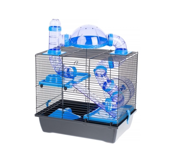 INTER-ZOO Rocky + Terrace blue - cage for a hamster