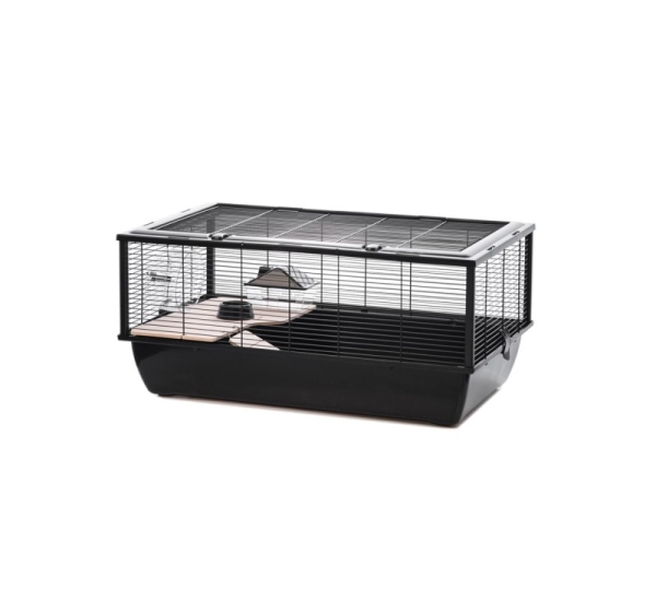 INTER-ZOO Bob + Wood black - cage for a hamster