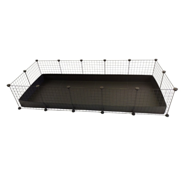 C&C modular cage 5x2 pig rabbit hedgehog black 180 x 75 x 37 cm