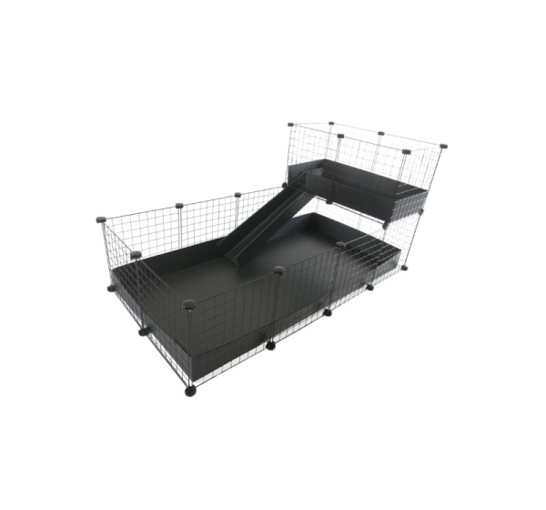 C&C modular cage one-storey 4x2 + Loft 2x1 + Black ramp