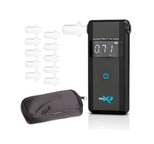 AlcoFind PRO-X-3 breathalyzer + mouthpieces, 12mc calibration