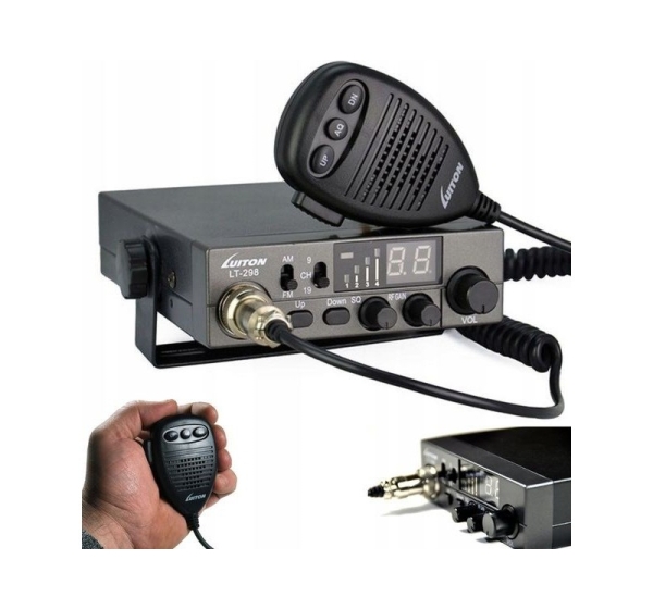 Luiton LT-298 ASQ AM/FM CB Radio Cigarette Lighter Plug Black