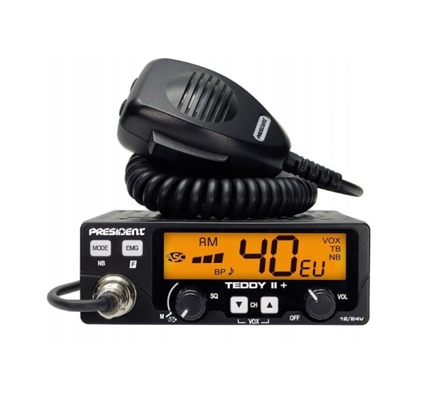 President Teddy II+ AM/FM CB radio Black