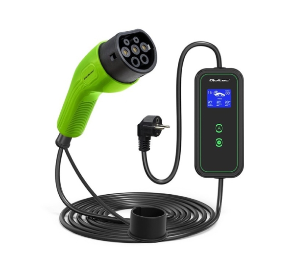 Qoltec Mobile EV Charger 2-in-1 Type2 | 3.5kW | 230V