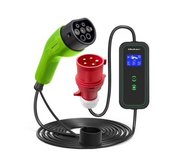 Qoltec Mobile EV Charger 2-in-1 Type2 | 7kW | 230V | CEE 5 PIN