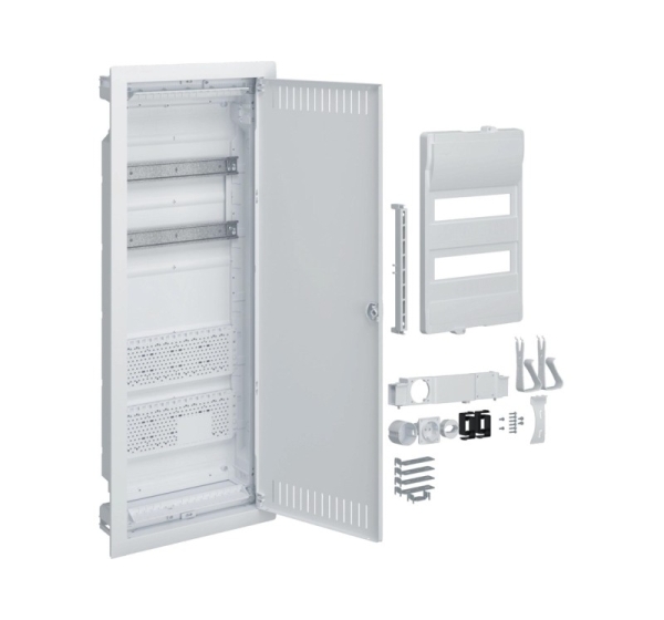 Plastic Hybrid PT Enclosure 24M 2x Mounting Plate IP40 865x335x90 Perforated Door Volta.Hybrid